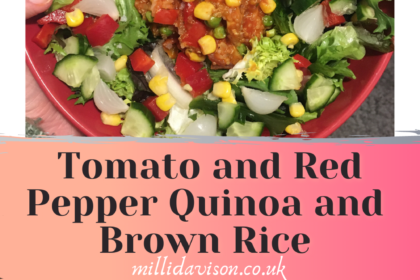 Quinoa salad tomato and red pepper
