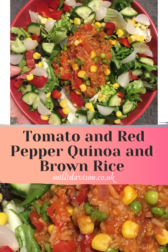 Quinoa salad tomato and red pepper